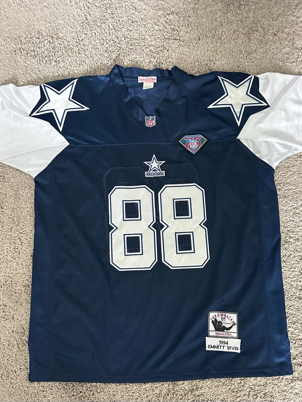 Irvin Throwback Dallas Cowboys #88 Navy Football Jersey